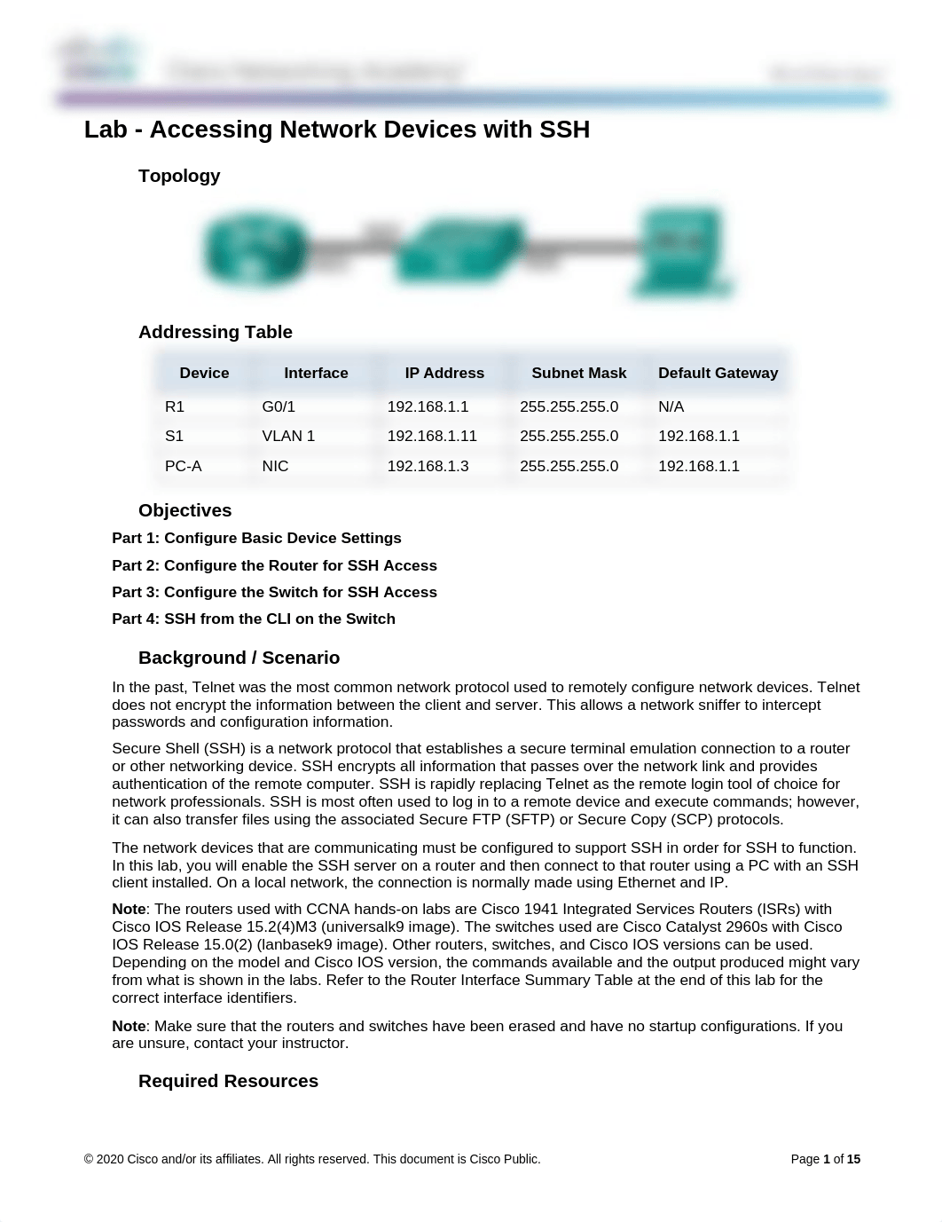 11.2.4.6 Lab - Accessing Network Devices with SSH.docx_d9hz9cjxvdv_page1