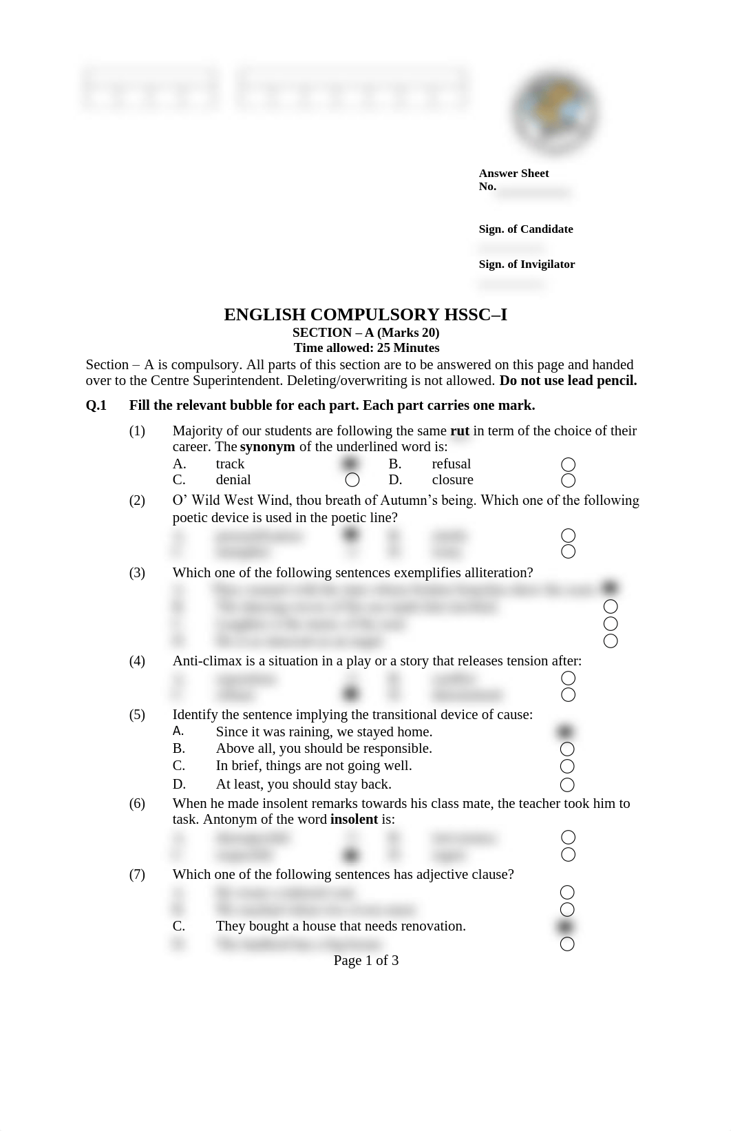 HSSC-I English Solution of Model Question Paper.pdf_d9i4aptgn4h_page1