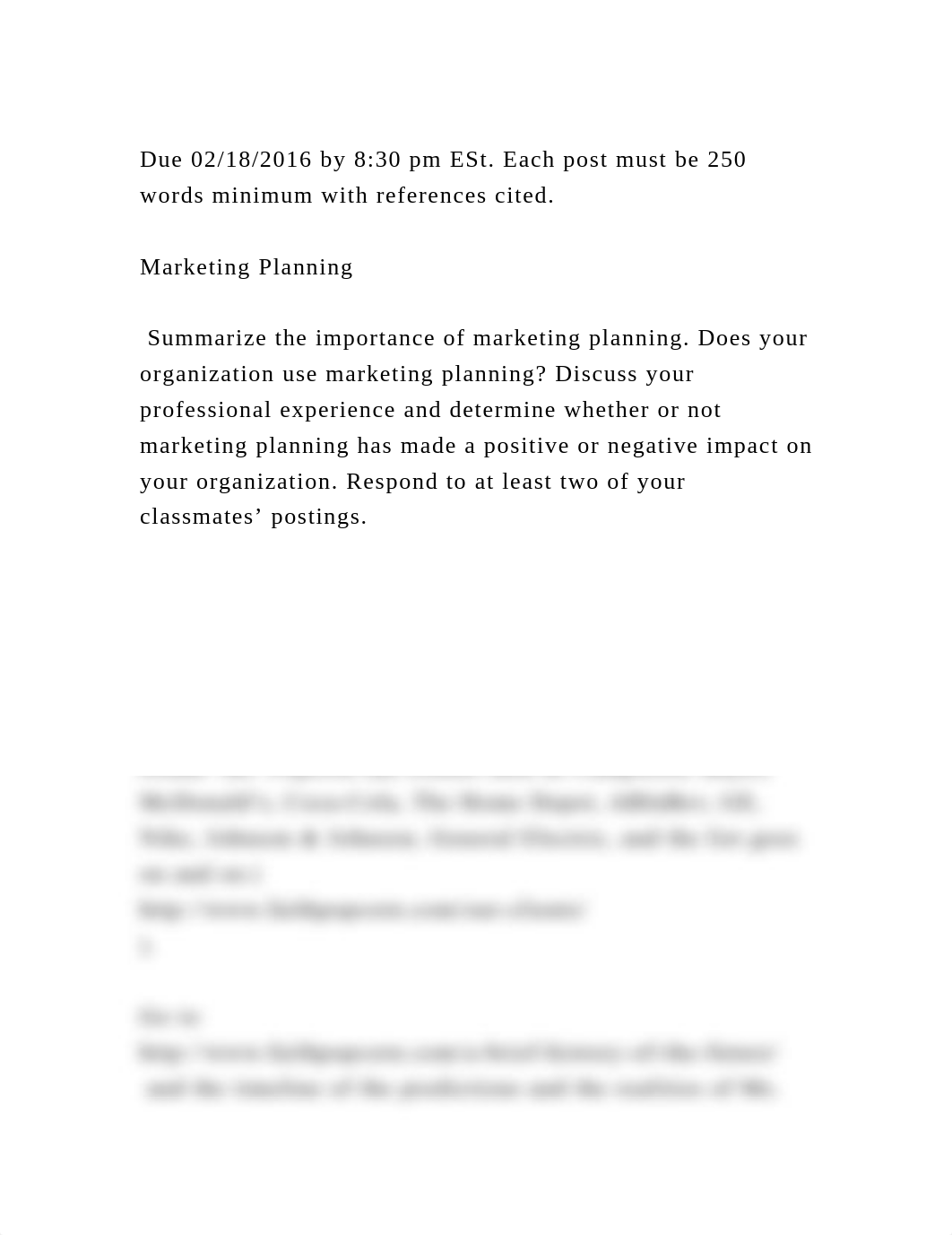 Due 02182016 by 830 pm ESt.  Each post must be 250 words minimum .docx_d9i5oqc5afp_page2