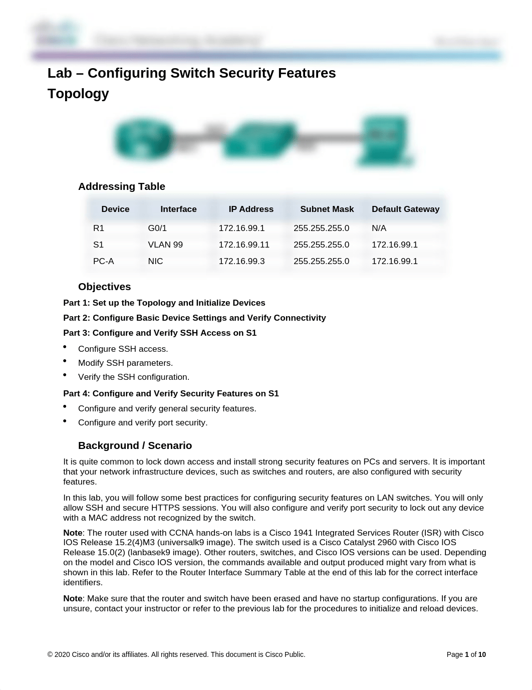 5.2.2.9 Lab - Configuring Switch Security Features.docx_d9ieey7n0uf_page1