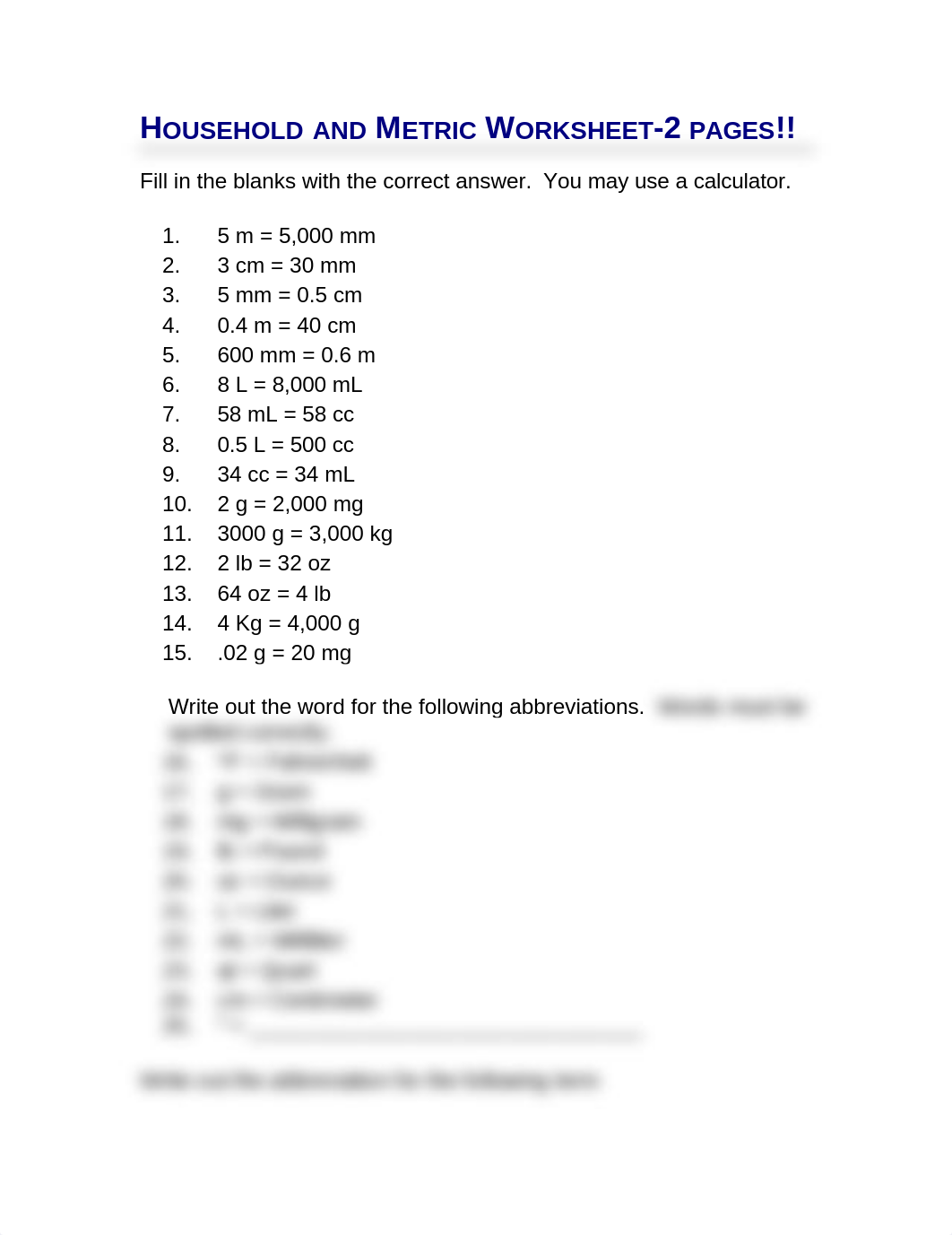 Household and Metric WorksheetCP.docx_d9itzkcyxh6_page1