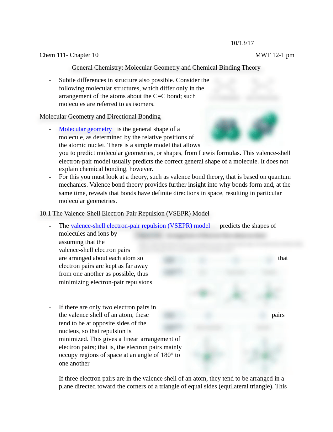 Chem 111 Ch 10 Molecular Geometry and Chemical Bonding Theory.docx_d9iuccno1f2_page1