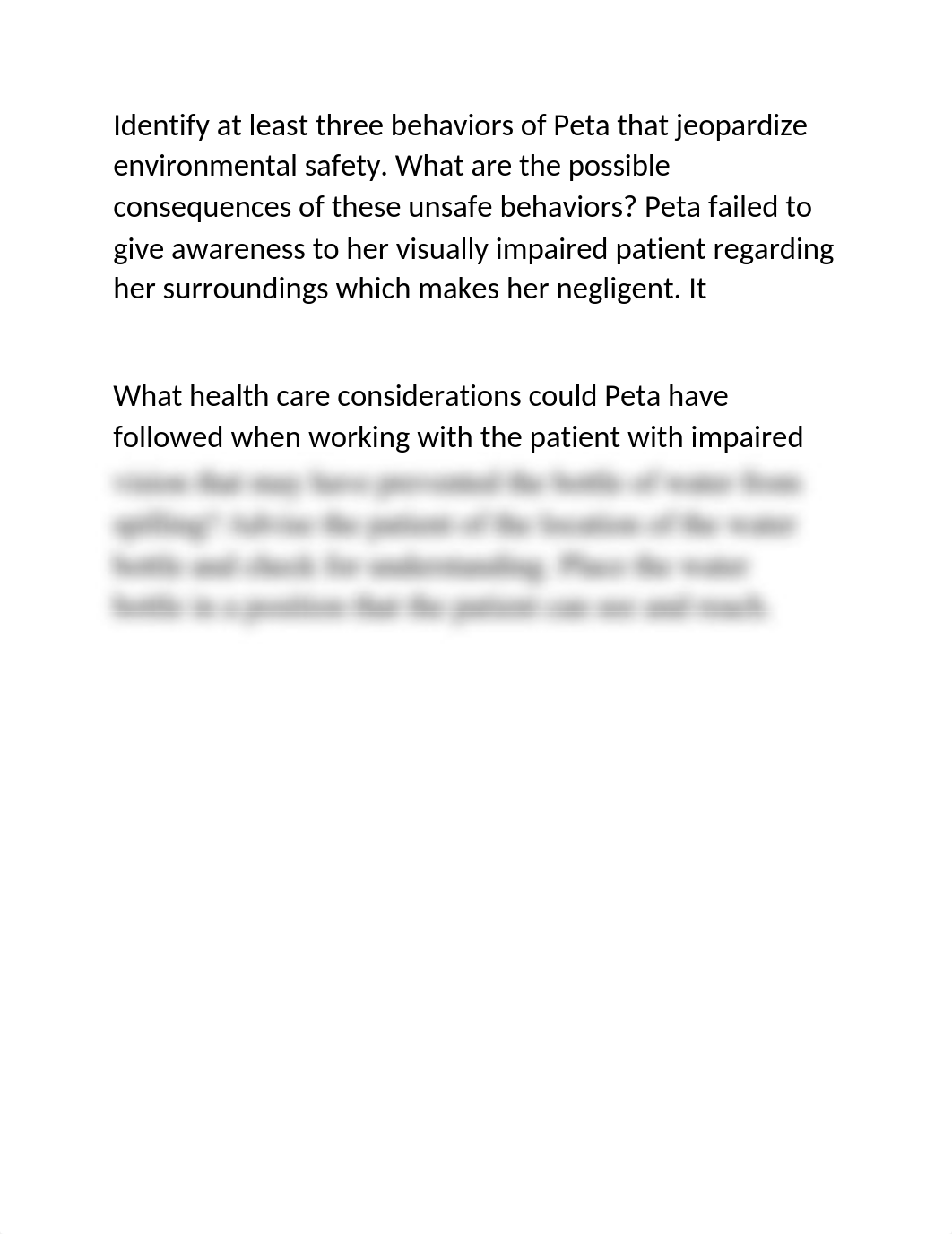 Identify at least three behaviors of Peta that jeopardize environmental safety sorour daraei.docx_d9j671bjp41_page1