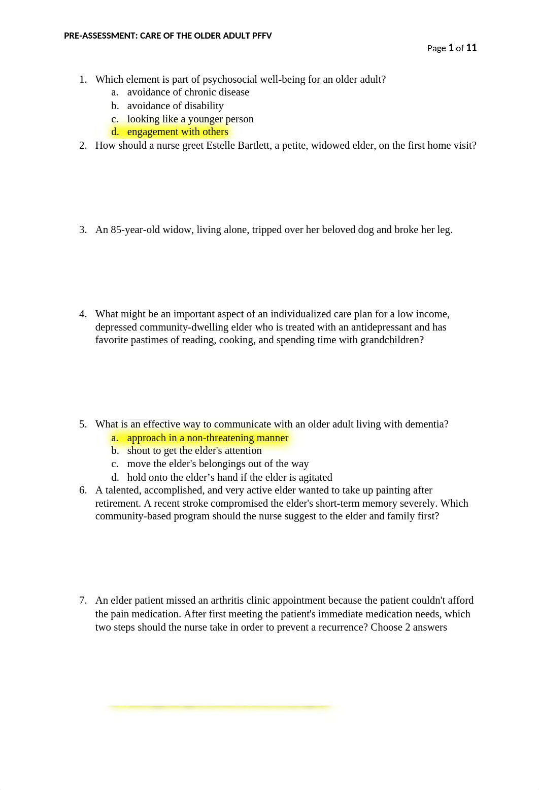 CARE OF THE OLDER ADULT - PRE-ASSESSMENT.docx_d9j7p3im7zx_page1