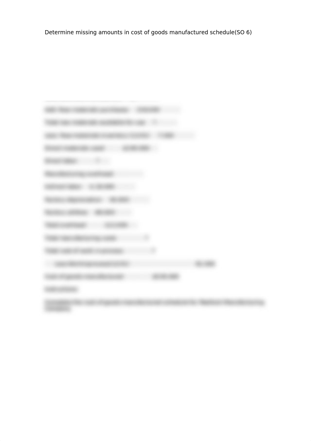 Determine missing amounts in cost of goods manufactured schedule_d9jj0t9tuww_page1