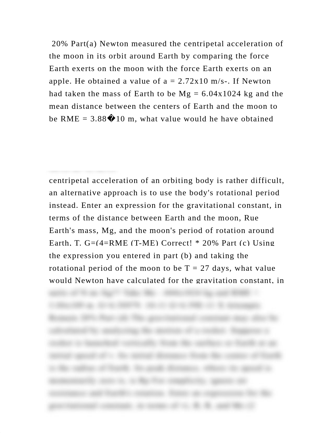 20 Part(a) Newton measured the centripetal acceleration of the moon .docx_d9jmd05gz7m_page2