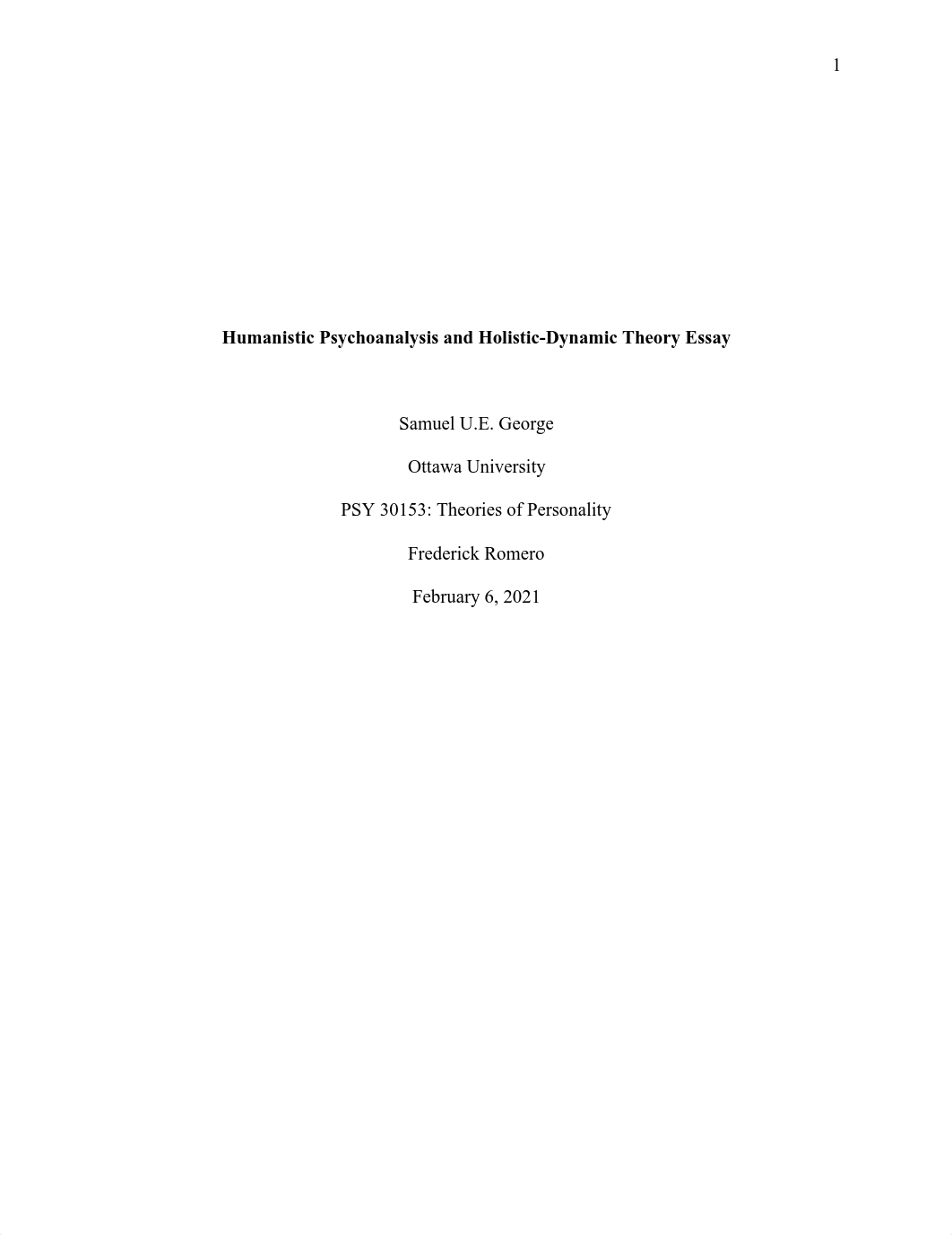 Humanistic Psychoanalysis and Holistic-Dynamic Theory Essay (2).pdf_d9jxq7kxpcd_page1