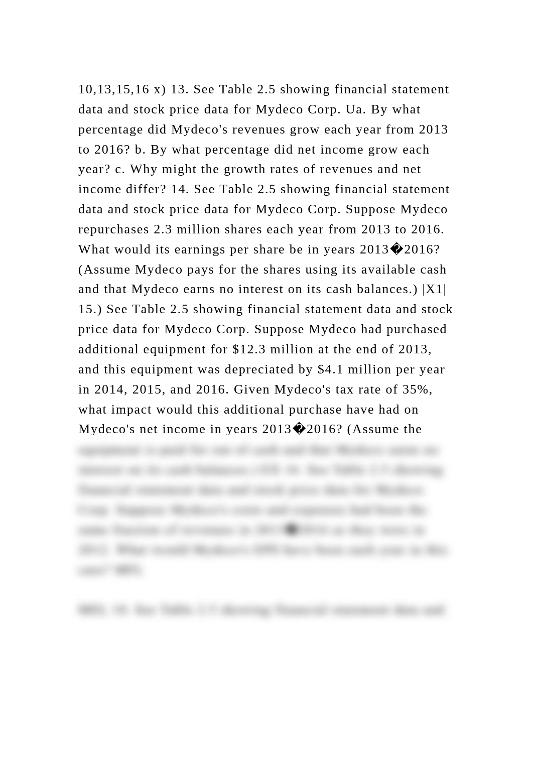 10,13,15,16 x) 13. See Table 2.5 showing financial statement data an.docx_d9k9bc8j5sl_page2