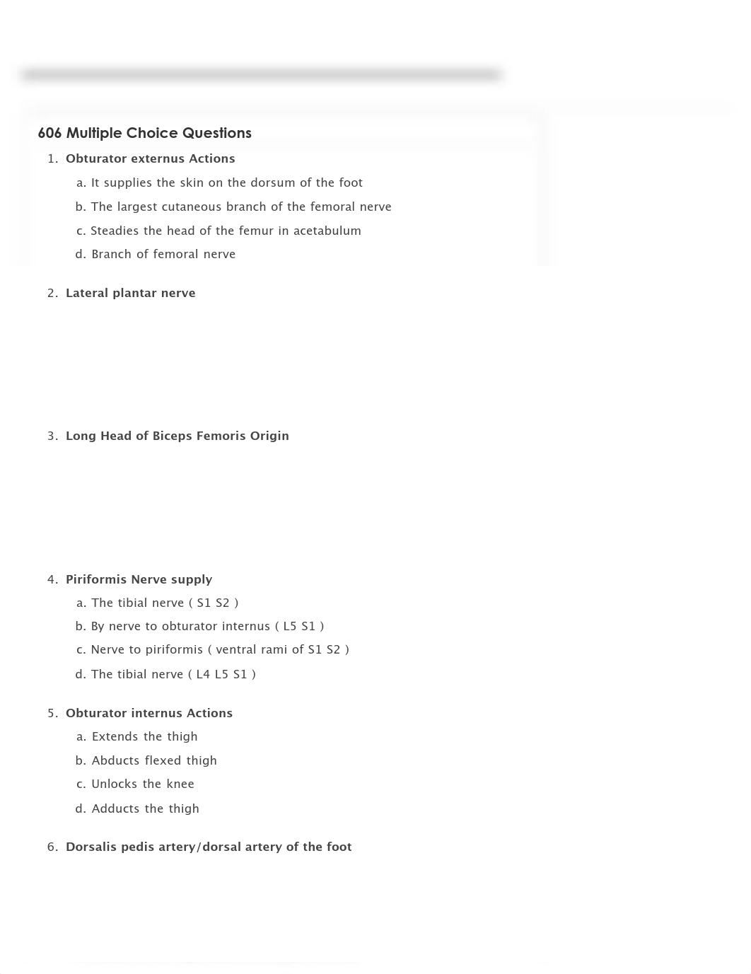 ANAT 1615 Final Exam Practice Test (Lower Extremity)_d9km2973v0c_page1