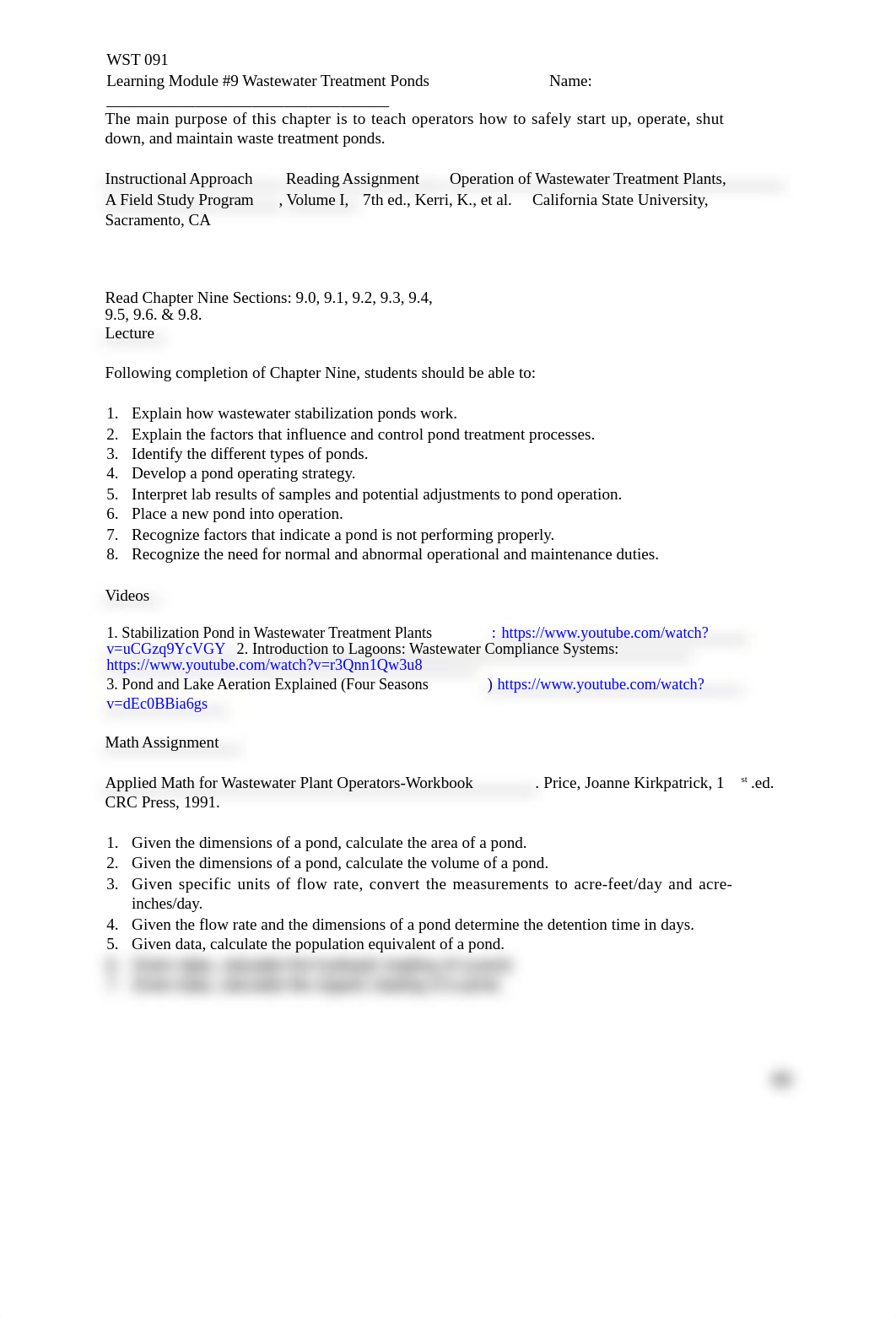 WST-091 Learning Module #9  Wastewater Treatment Ponds.docx_d9kmypzkbz1_page1