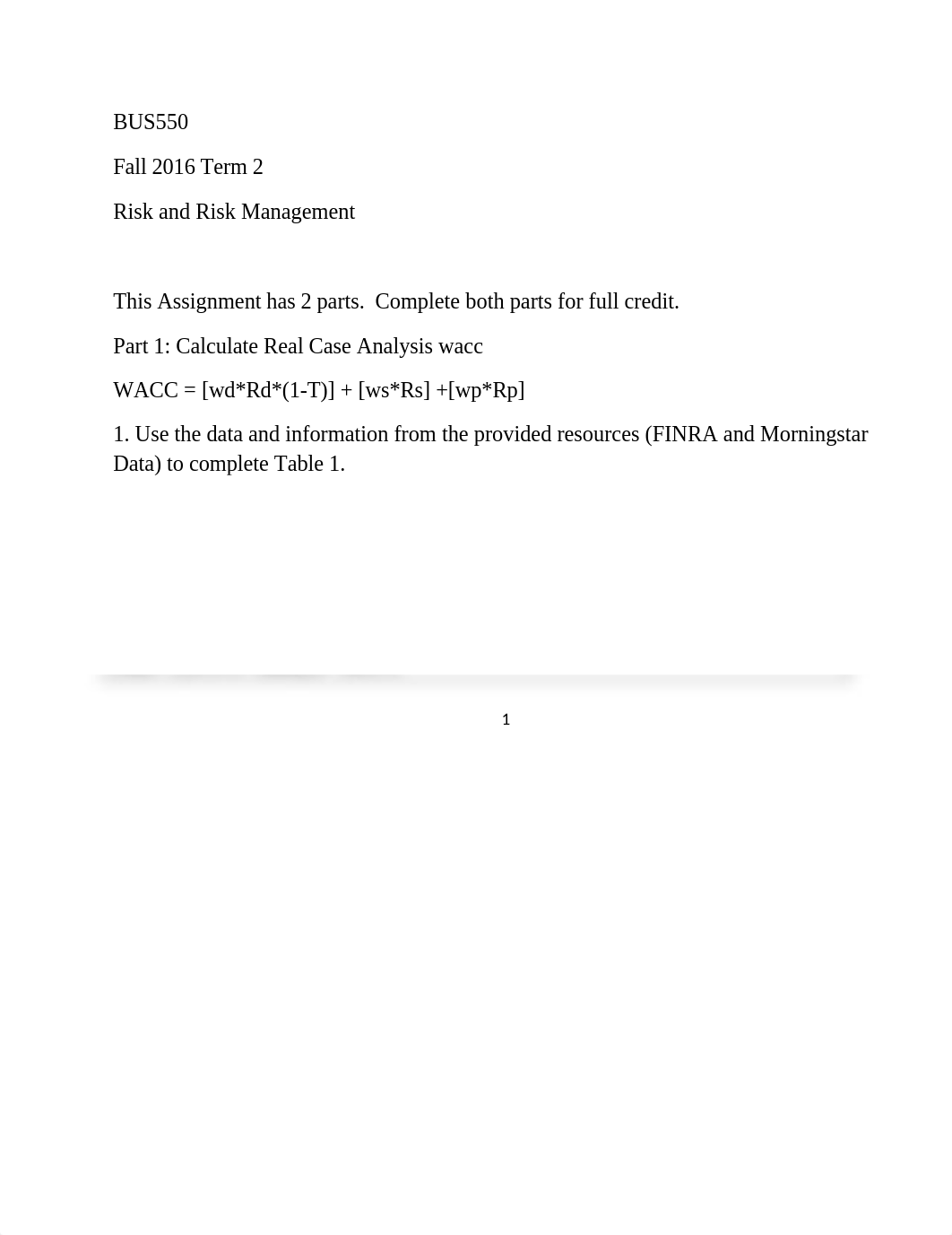 BUS550 Week 4 Real Case Analysis wacc_d9kw7xq29ii_page1