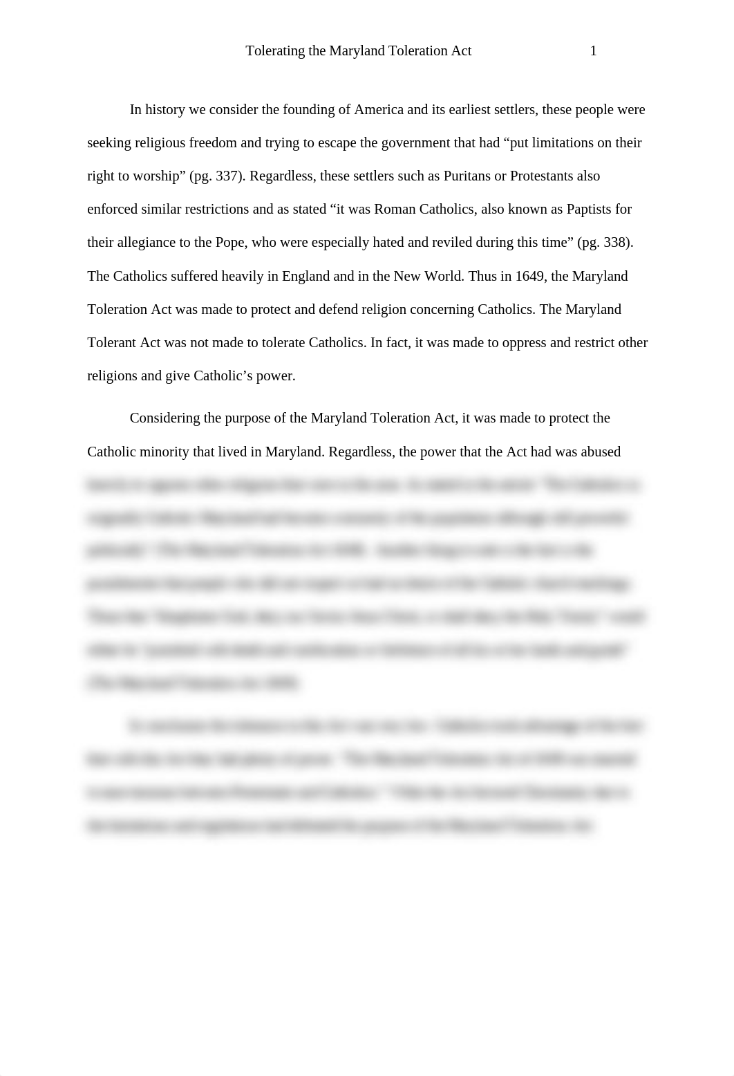 Toleration Act Essay.docx_d9kx5zznumk_page1