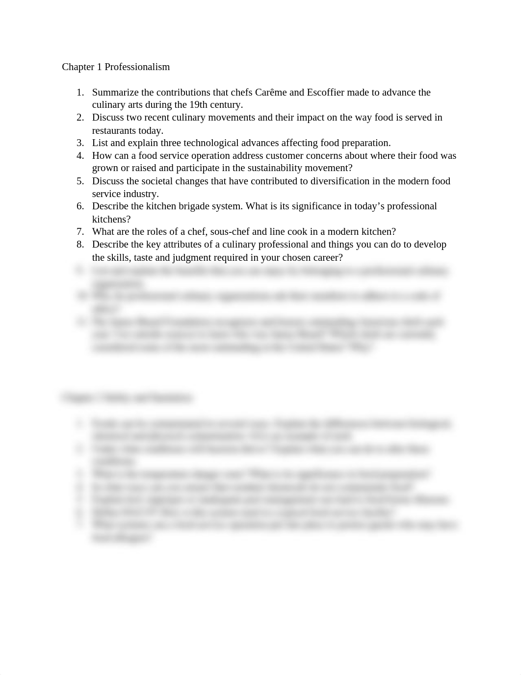 Reading Assignment - Chapter 1 Professionalism - Chapter 2 Safety and Sanitation.docx_d9lcgt9ji2k_page1