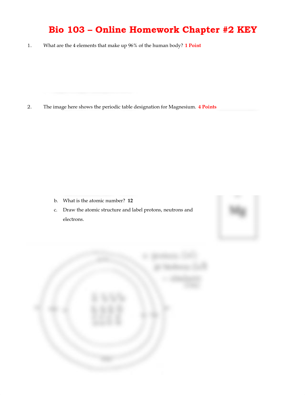 Bio 103 Homework 2 - Basic Chemistry KEY.pdf_d9lrj5421aj_page1