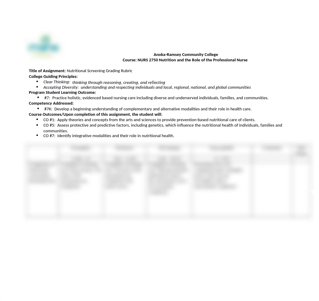 Nutrition Screen Criteria and Rubric .docx_d9m0vozjeem_page1