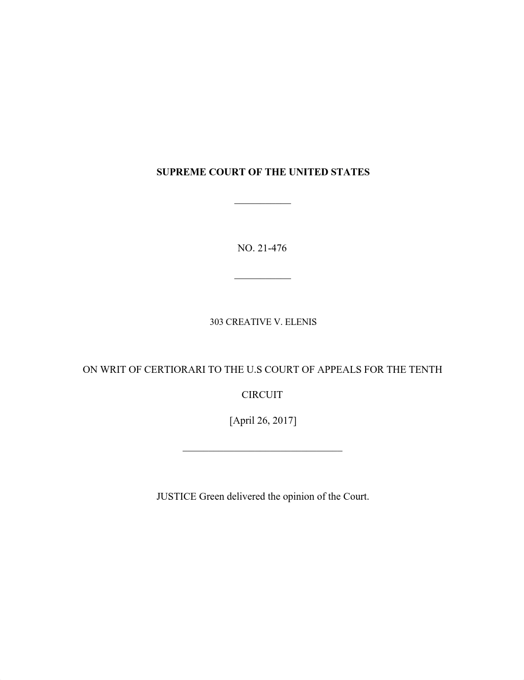 Final Paper Opinion for 303 Creative v. Elenis.pdf_d9m15sup1gs_page1