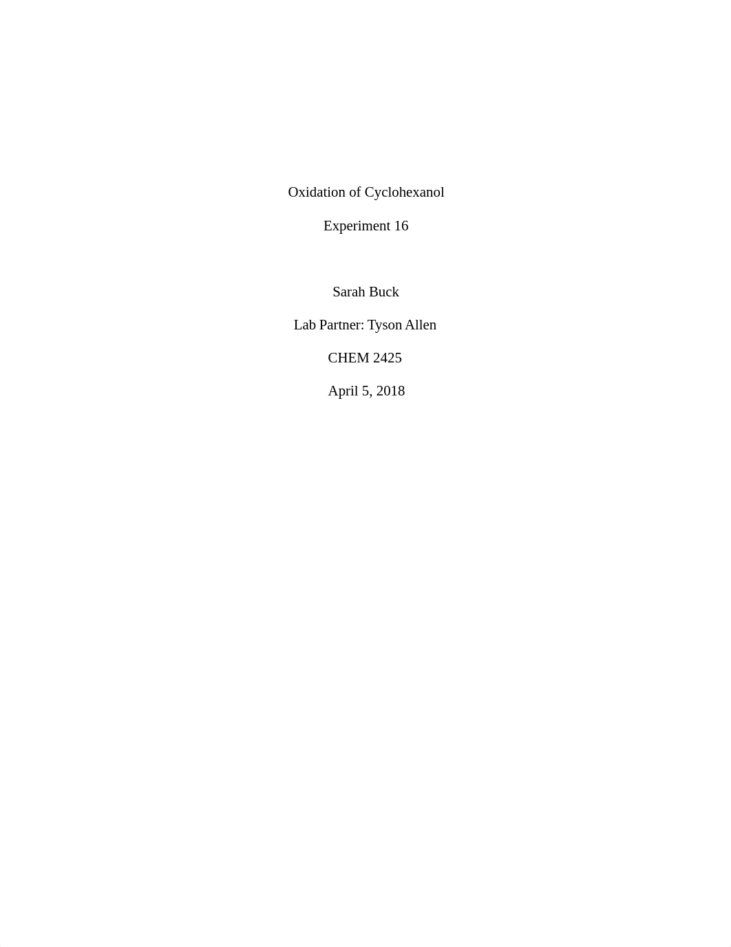 Oxidation of Cyclohexanol Report.docx_d9m6vnxokhv_page1