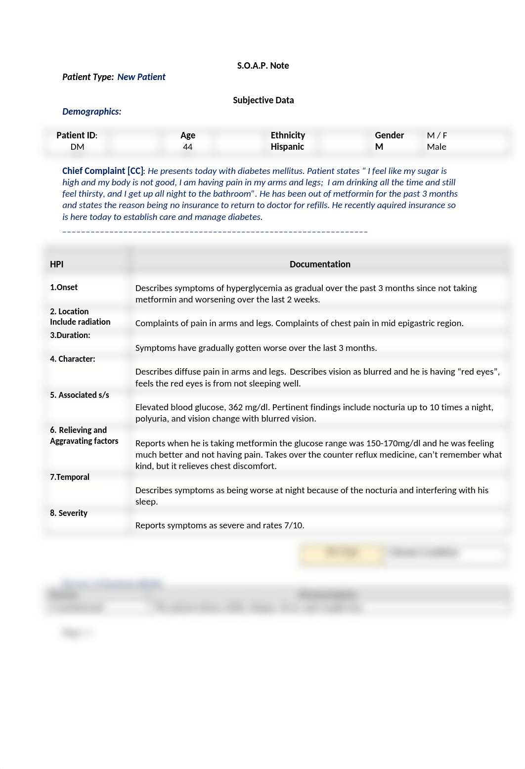 Diabetes soap note 1- H^0P Note Template (2).SOAPFORMAT-2.docx_d9m97xmecq8_page1