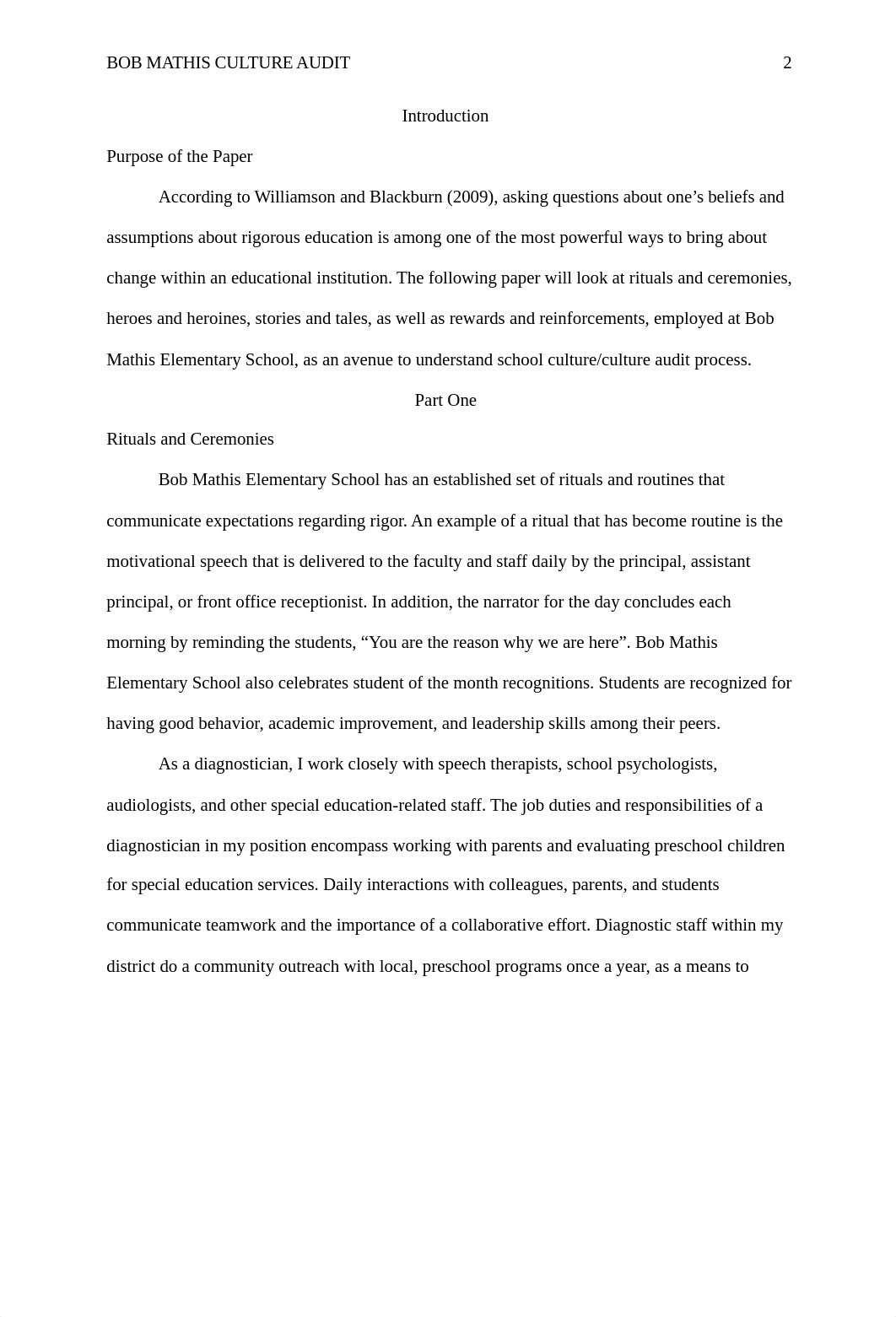 EDLE 6312 Principles Of Instructional Leadership Group Culture Audit - Phillips Pinkard Polk.doc_d9musm7nsot_page2