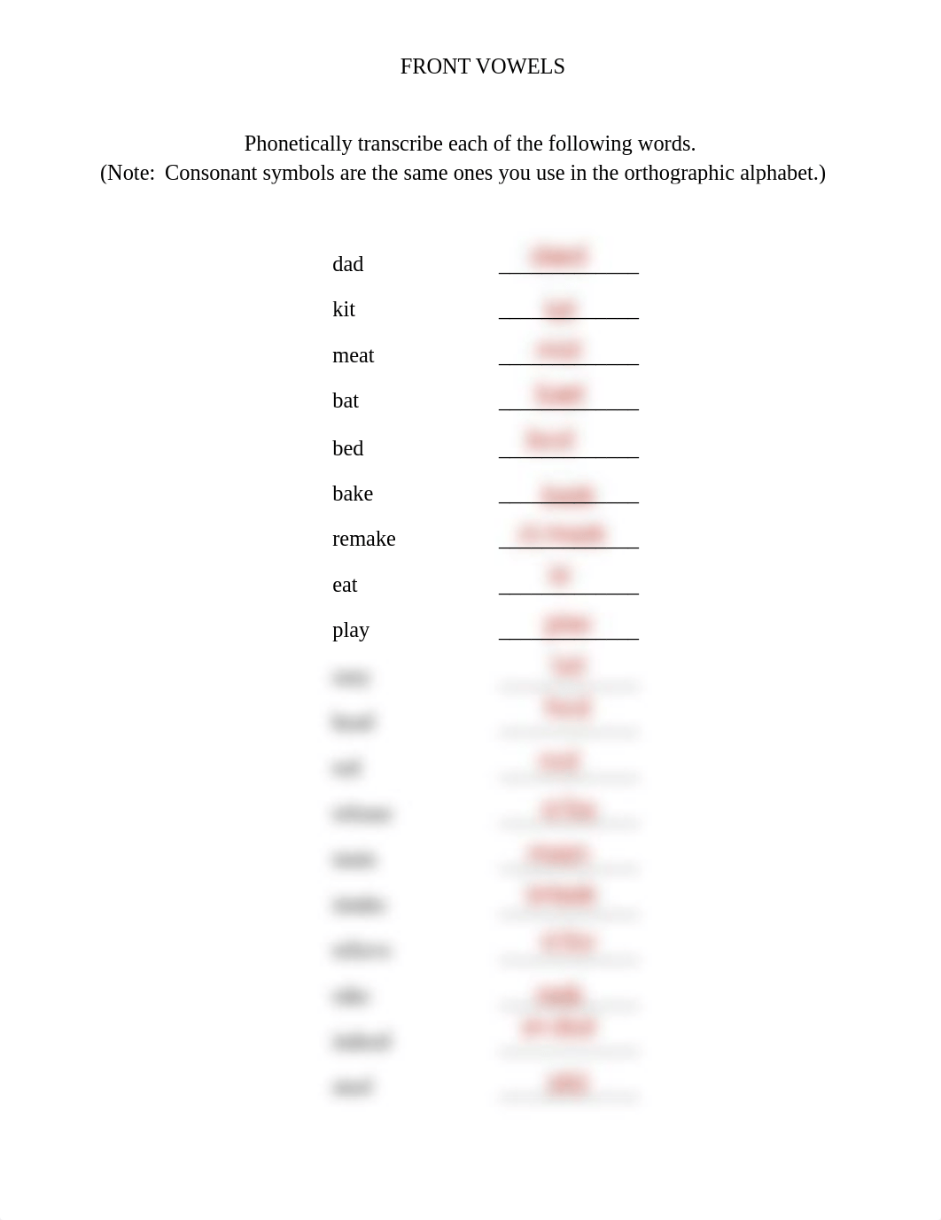 Front Vowel Transcription activity.pdf_d9myyo3nzkr_page1