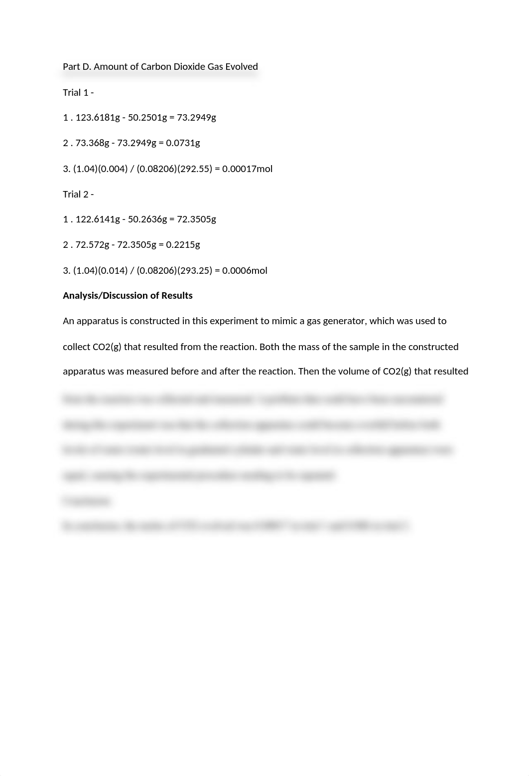 Experiment 13- A Carbonate Analysis- Molar Volume of CO2 .docx_d9nrsny7hau_page2