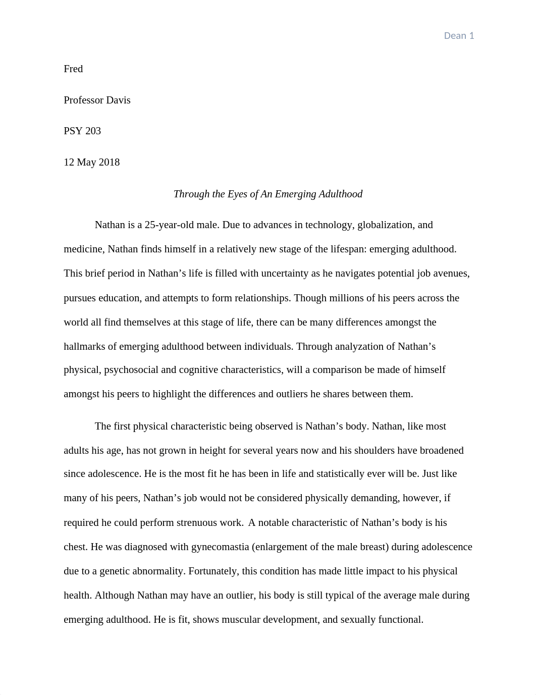 Fred Human Growth and Development Paper.docx_d9ot6q1u7f7_page1