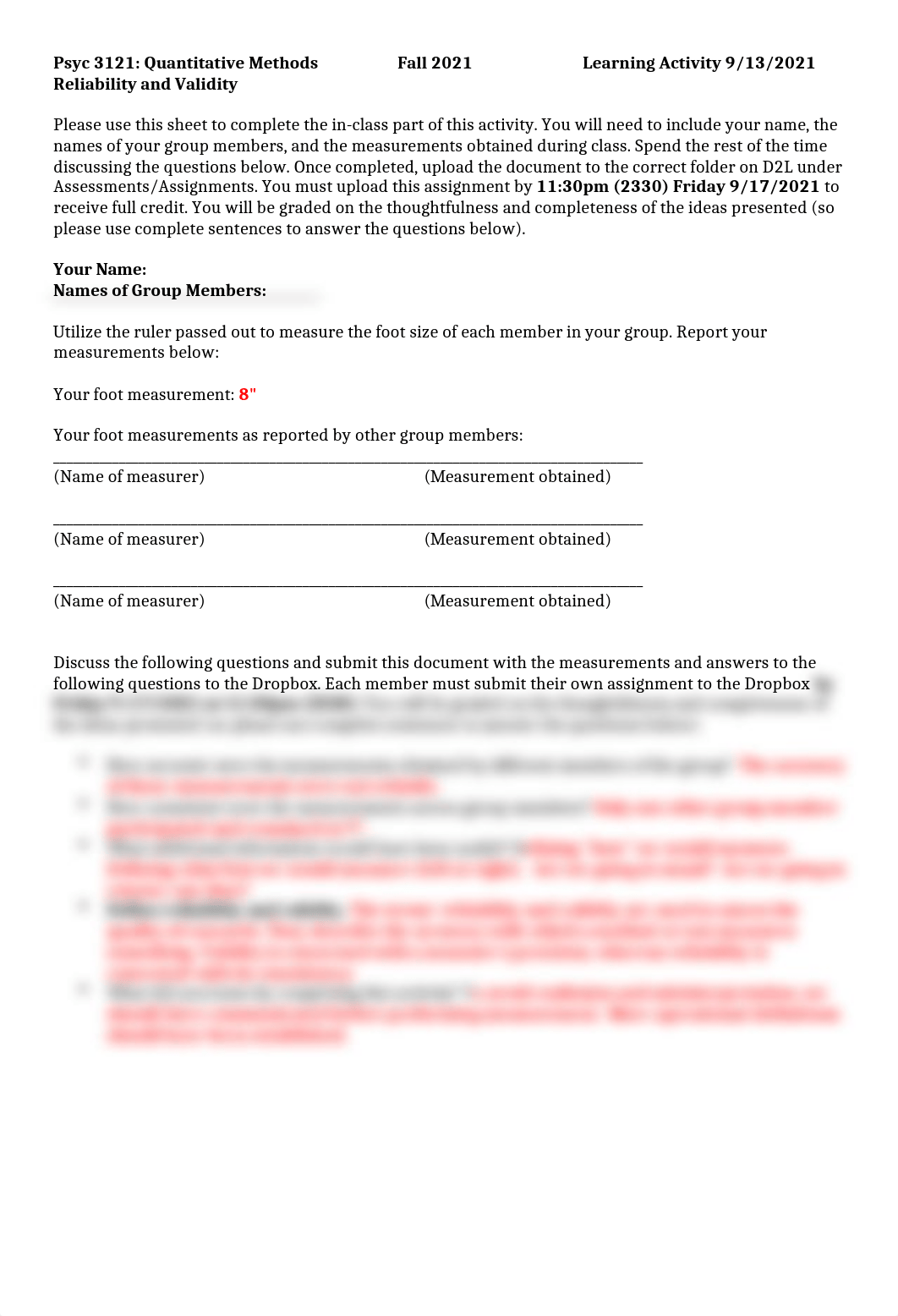 Psyc 3121 Reliability and Validity_Fall 2021_reliability and validity_learning activity_9_13_2021.do_d9p3vhkiglr_page1