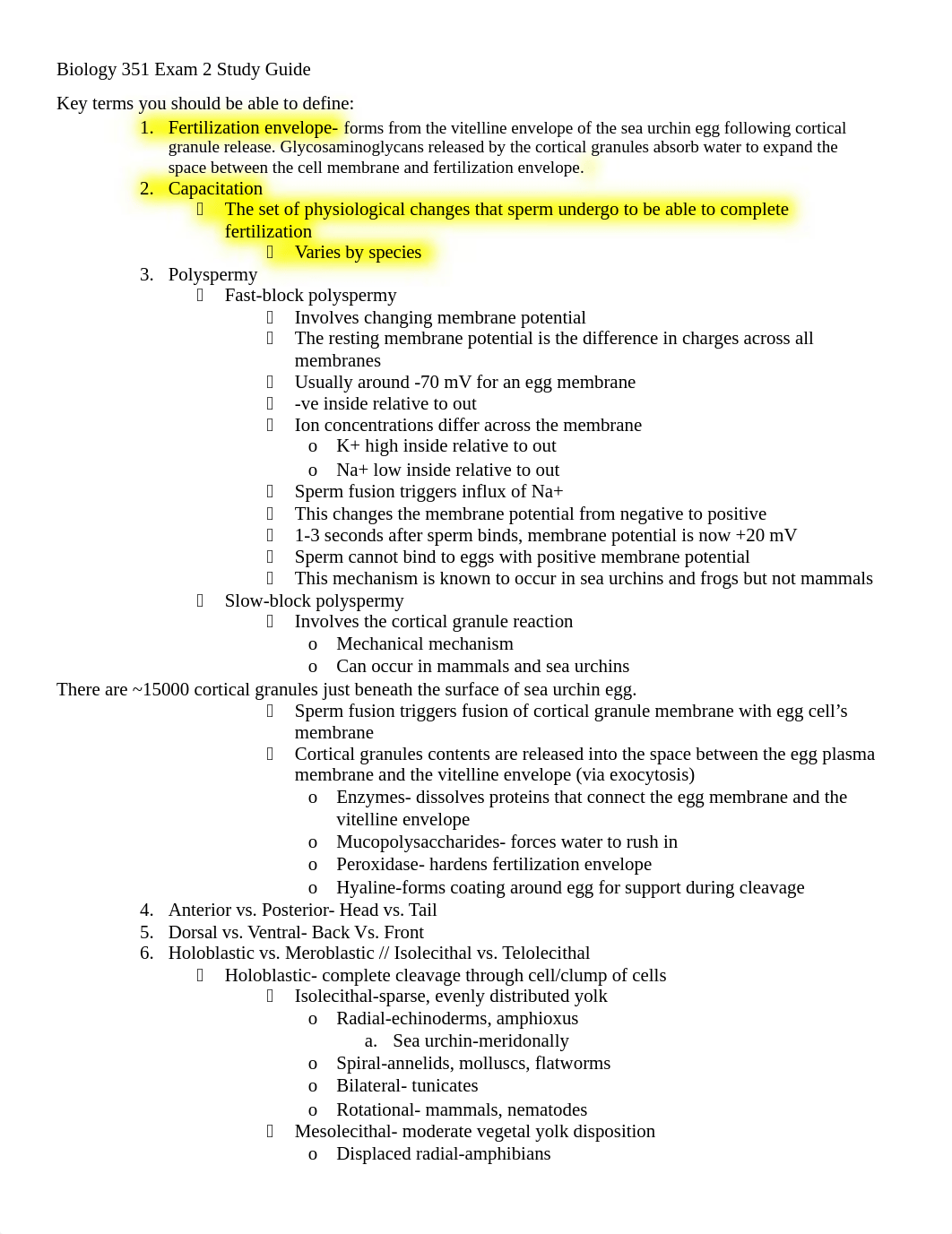 Bio 351 Exam 2 Study Guide.docx_d9p3zv3q1r1_page1