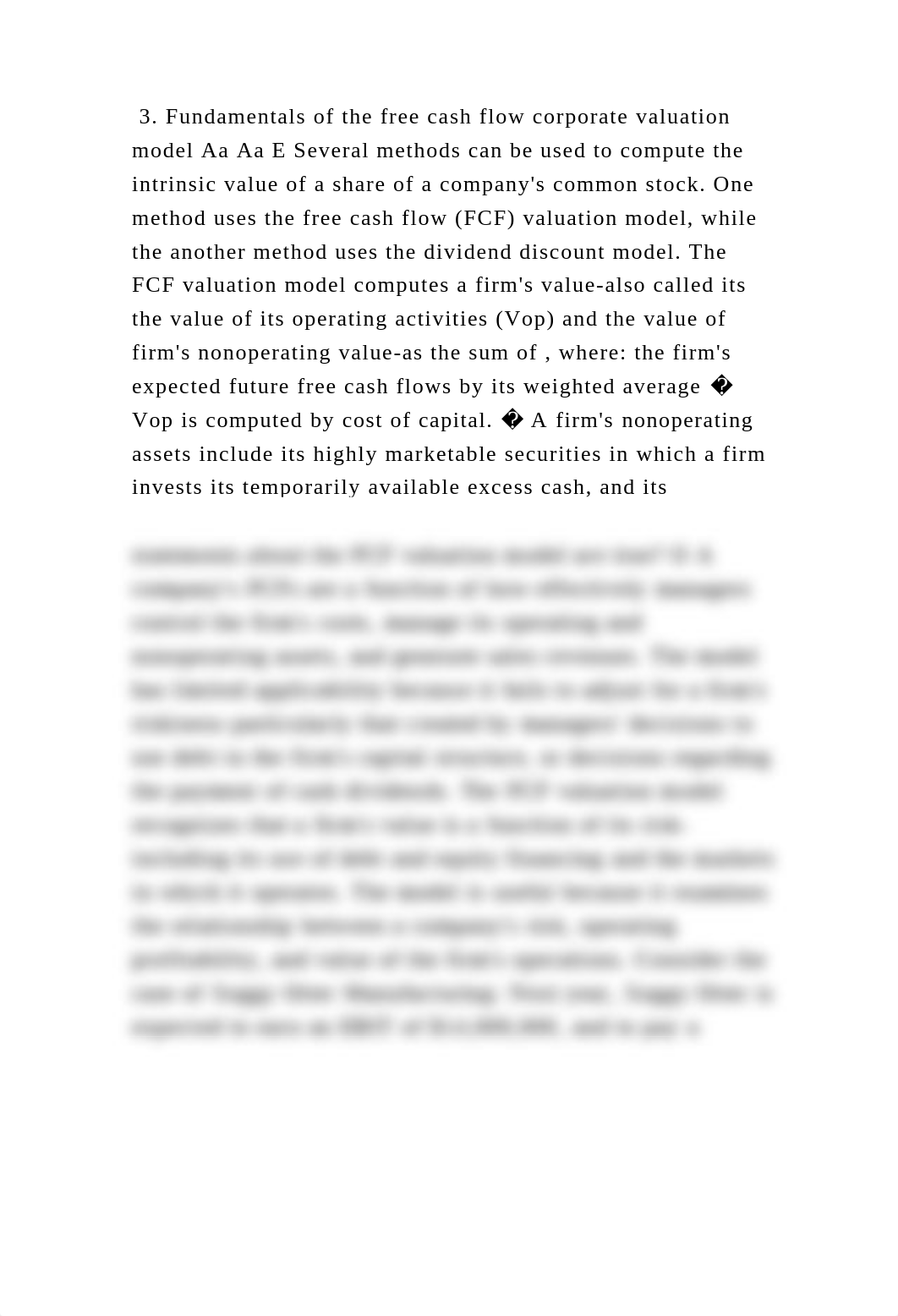 3. Fundamentals of the free cash flow corporate valuation model Aa Aa.docx_d9psqj4asuc_page2