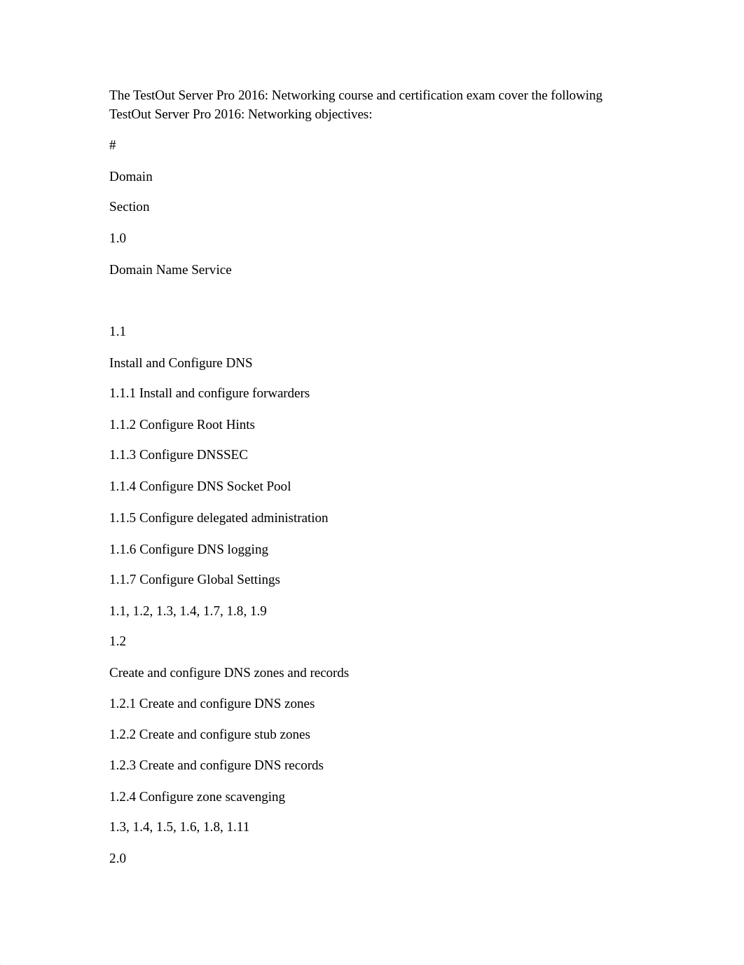 Server Pro 2016 Networking Exam Objectives.rtf_d9q5fmalpca_page1