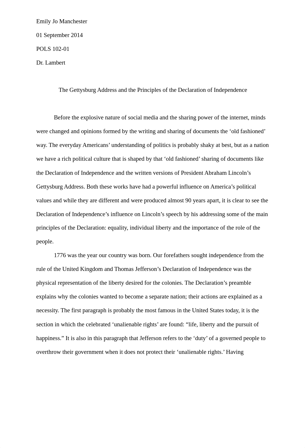 Paper: The Gettysburg Address and the Principles of the Declaration of Independence_d9qhtq7szvr_page1