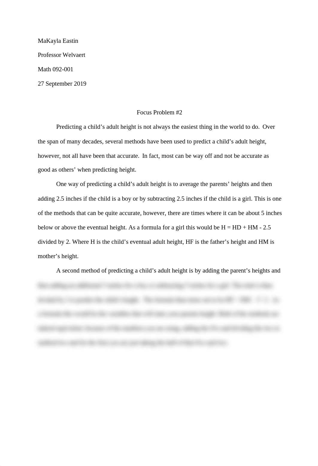 Focus Problem #2 - Predicting a Child's Adult Height - Math 092-001.docx_d9qo55a2k9k_page1