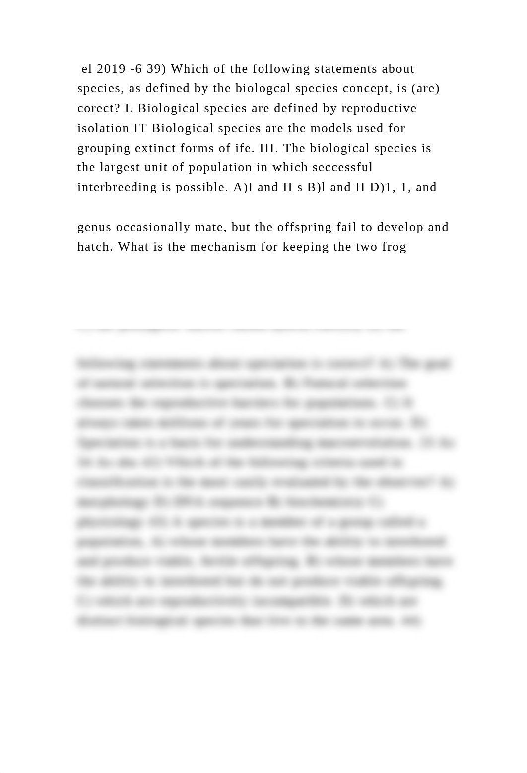 el 2019 -6 39) Which of the following statements about species, as de.docx_d9qsa41ed4h_page2