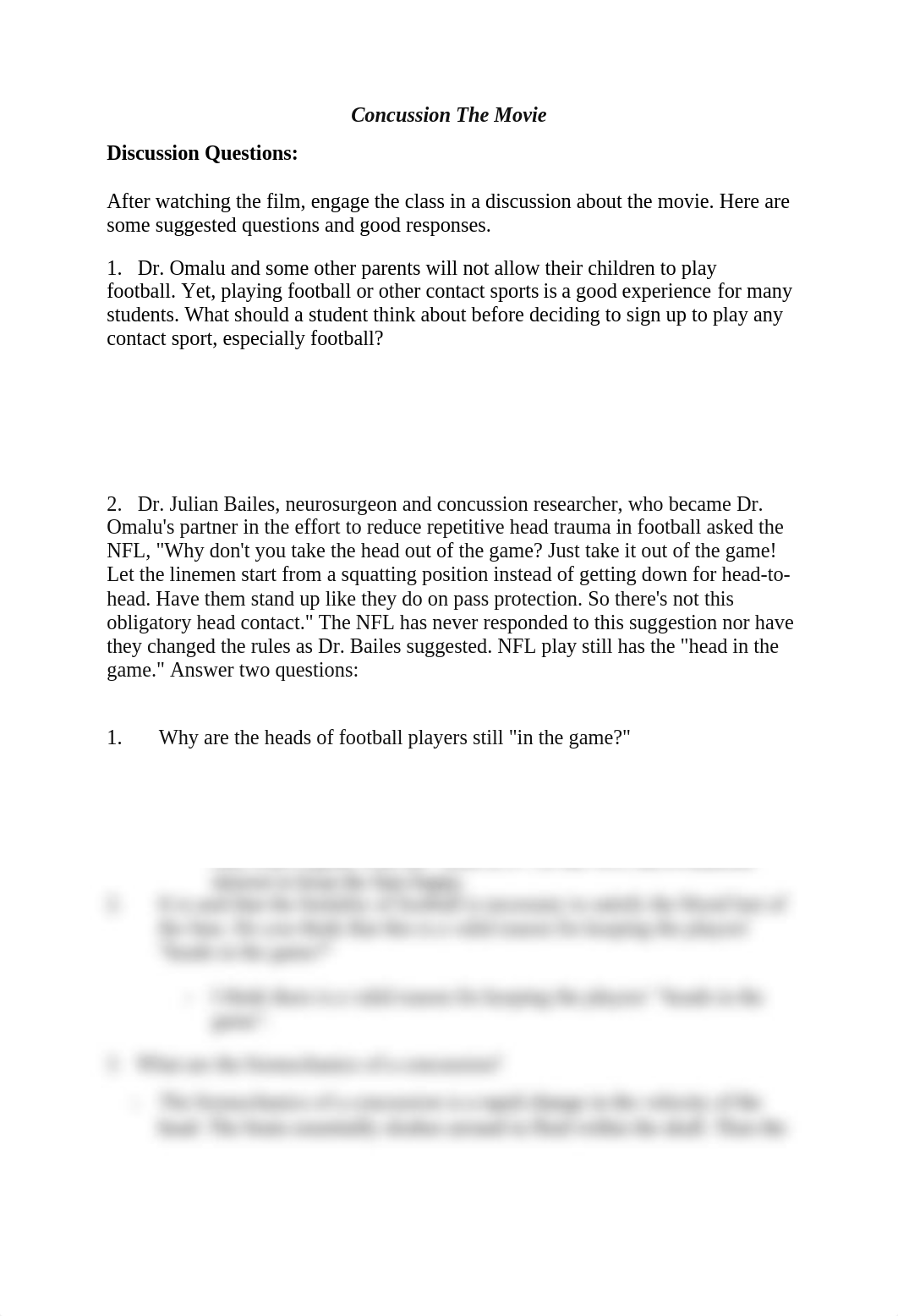 Copy of Concussion The Movie Discussion Questions.docx_d9qtocuc61x_page1