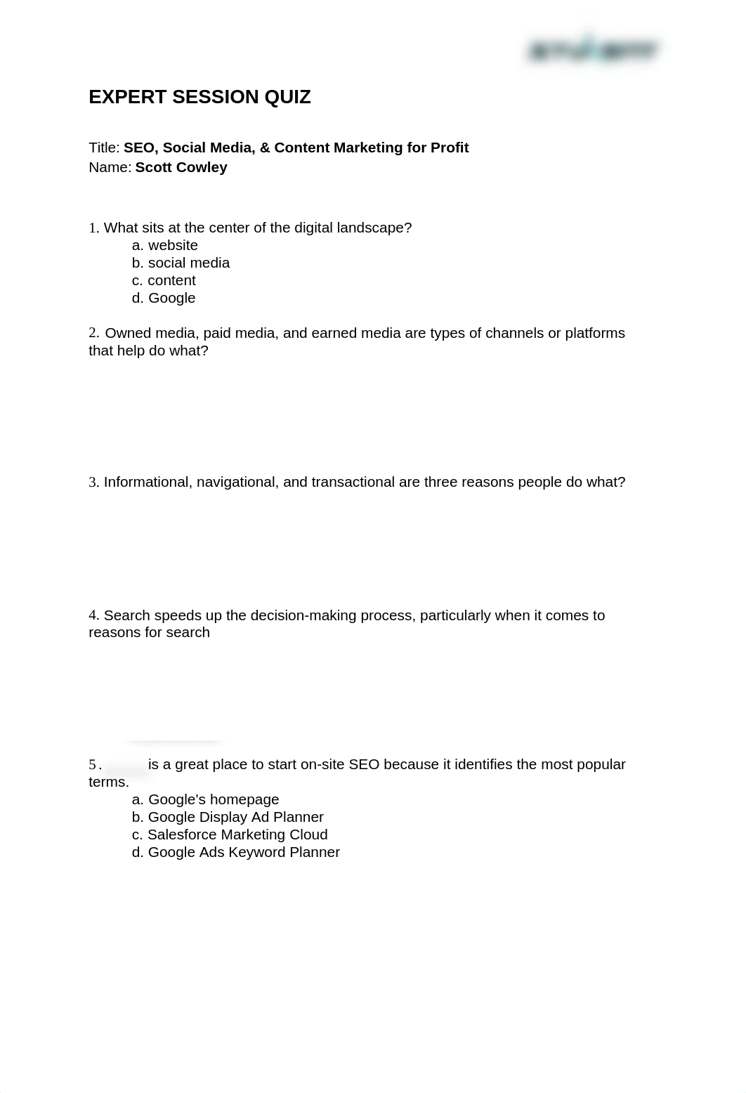 Expert Sessions Quiz Scott Cowley-SEO Social Media and Content Marketing for Profit.docx_d9rizc85jum_page1