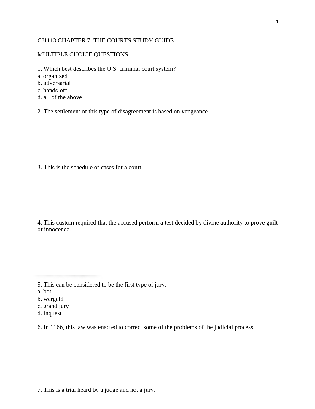 CJ 1113 EXAM 3 CHAP 7 STUDY GUIDE.docx_d9slehkjuf7_page1