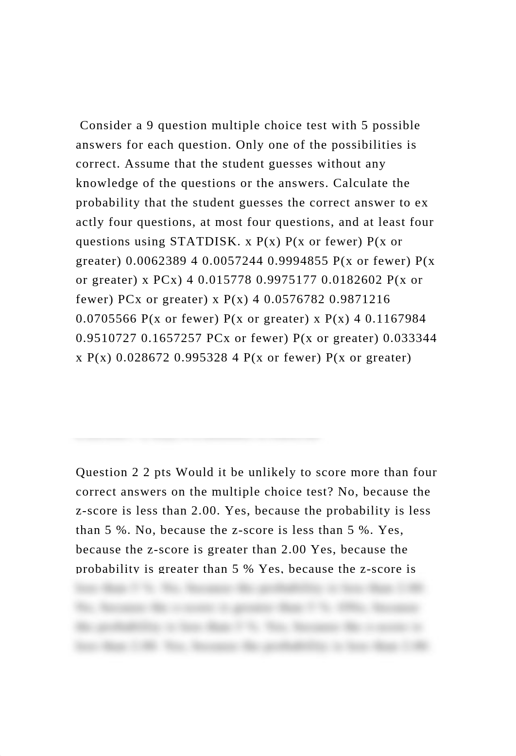 Consider a 9 question multiple choice test with 5 possible answ.docx_d9sow27kjx4_page2