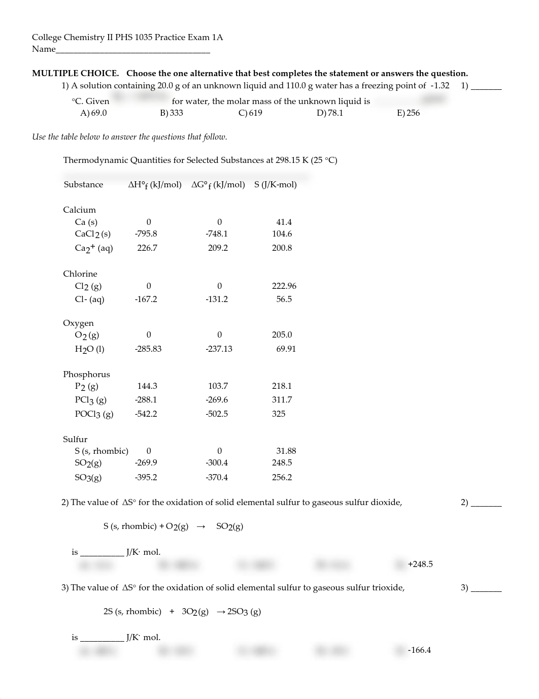 college chemistry ii phs 1035 spring 2013 practice exam 1a_d9svn15p1wi_page1