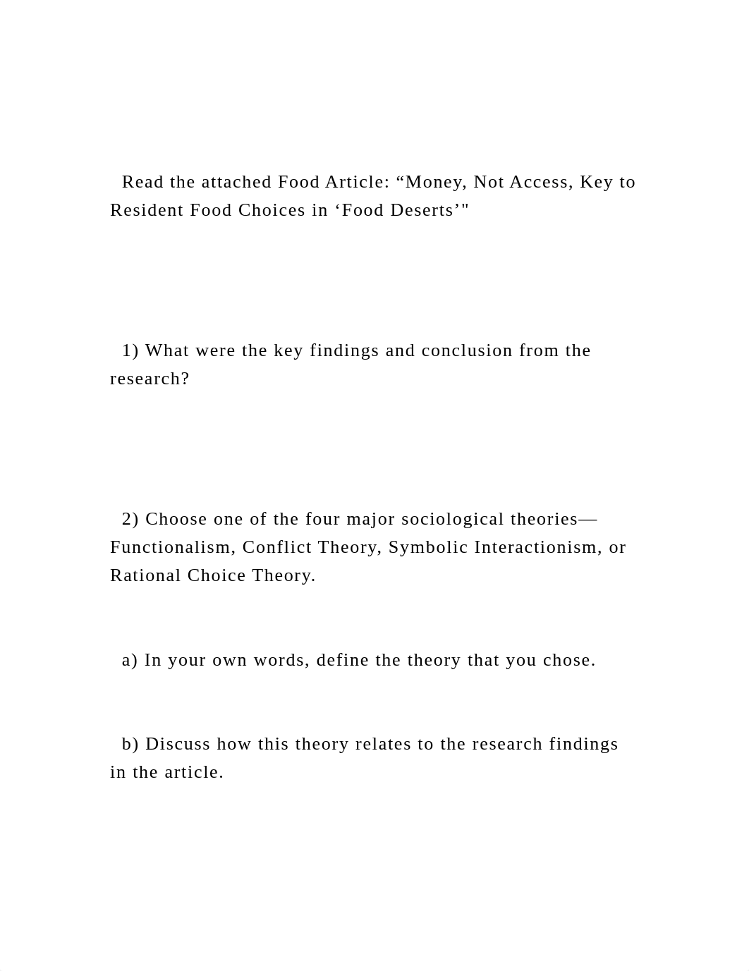 Read the attached Food Article "Money, Not Access, Key to Resi.docx_d9ta84onq63_page2