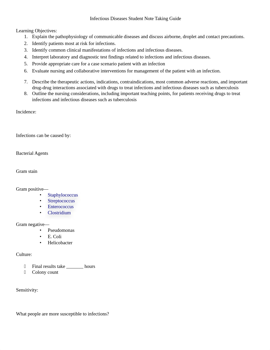 2018 Student Note Taking Guide Infectious Diseases.docx_d9tsuzlxu5y_page1