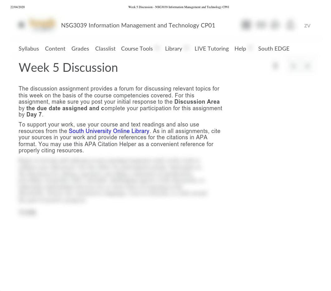 Week 5 Discussion - NSG3039 Information Management and Technology CP01.pdf_d9ttr57m56w_page1