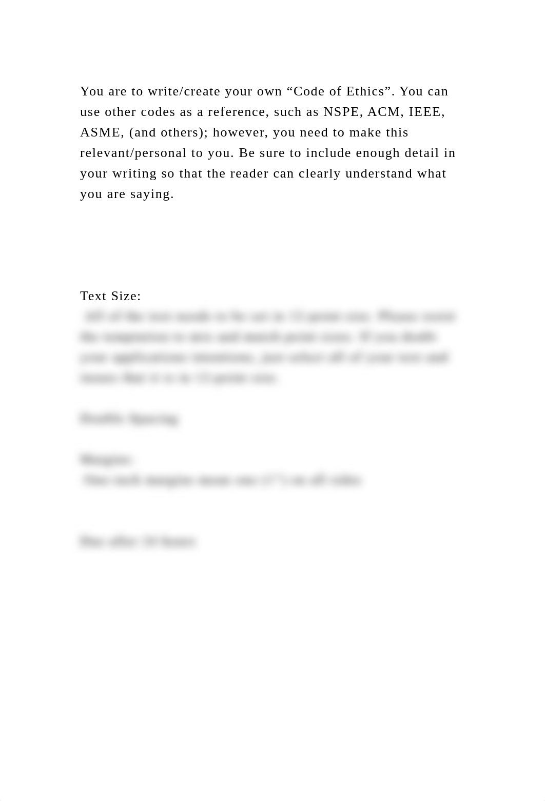 You are to writecreate your own "Code of Ethics". You can use other.docx_d9u1b0bcwnd_page2