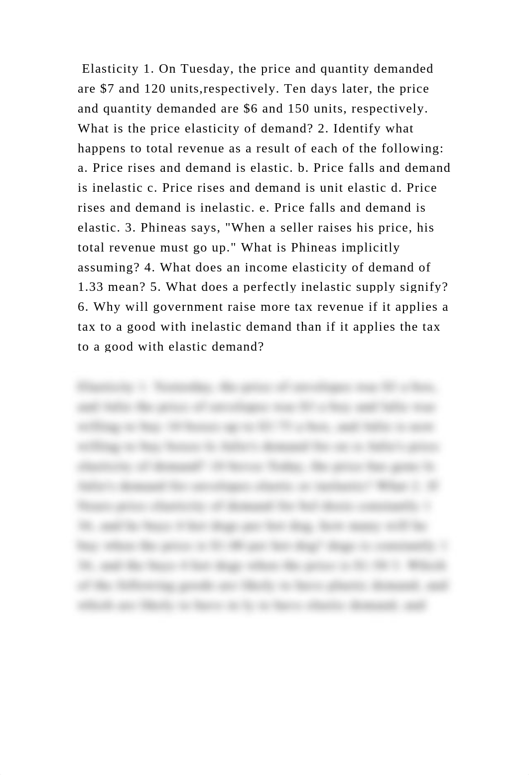 Elasticity 1. On Tuesday, the price and quantity demanded are $7 and .docx_d9uc5tksk5c_page2