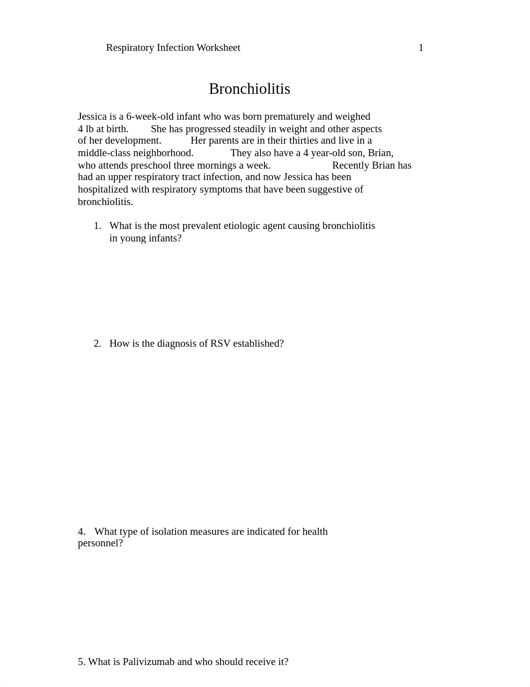 Infectious Respiratory worksheet with answers.doc_d9ud59lcplj_page1