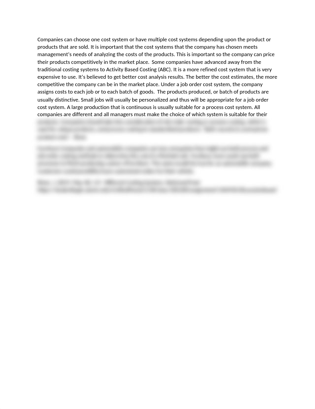 Companies can choose one cost system or have multiple cost systems depending upon the product or pro_d9ue54tq8pn_page1