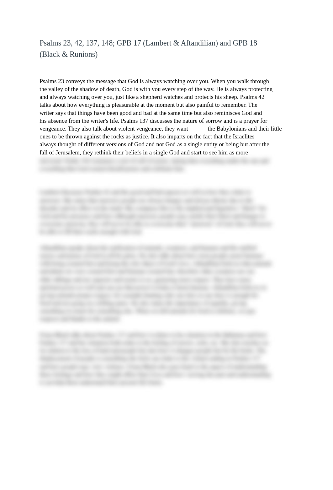 Psalms 23, 42, 137, 148; GPB 17 (Lambert & Aftandilian) and GPB 18 (Black & Runions)_d9uuy39ajkj_page1