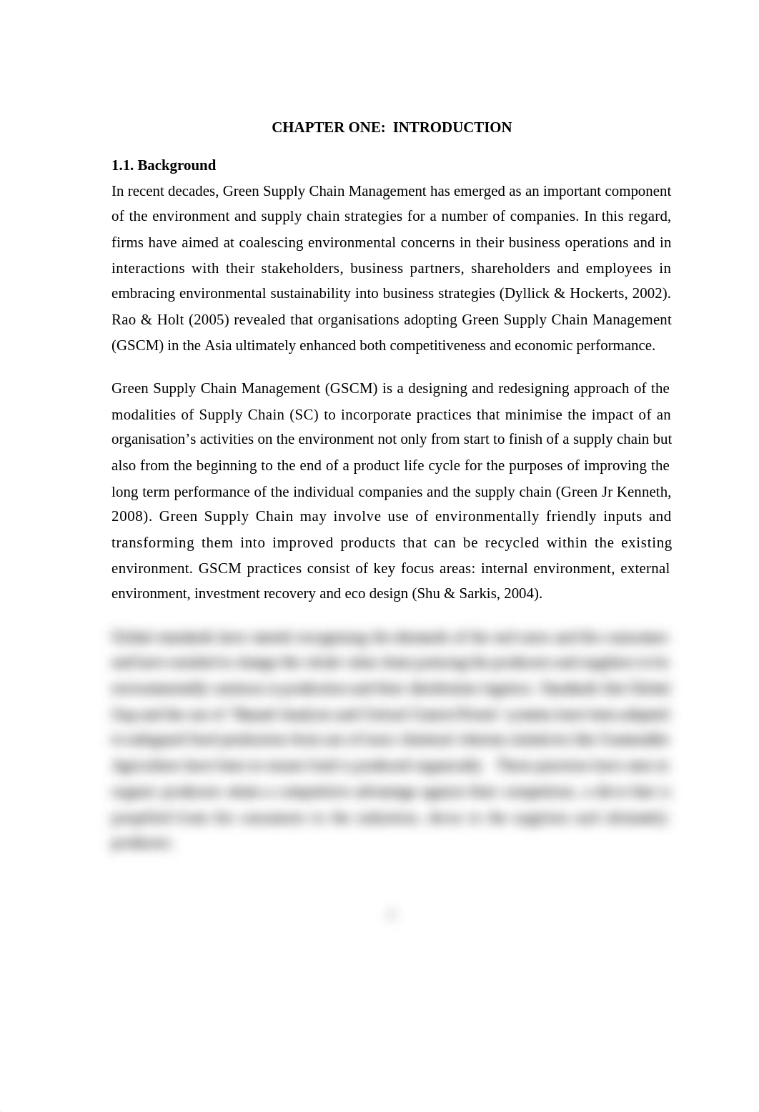 EFFECT OF GREEN SUPPLY CHAIN MANAGEMENT PRACTICES ON COMPETITIVENESS OF LOGISTICS COMPANIES IN KENYA_d9v2iqufuqz_page5