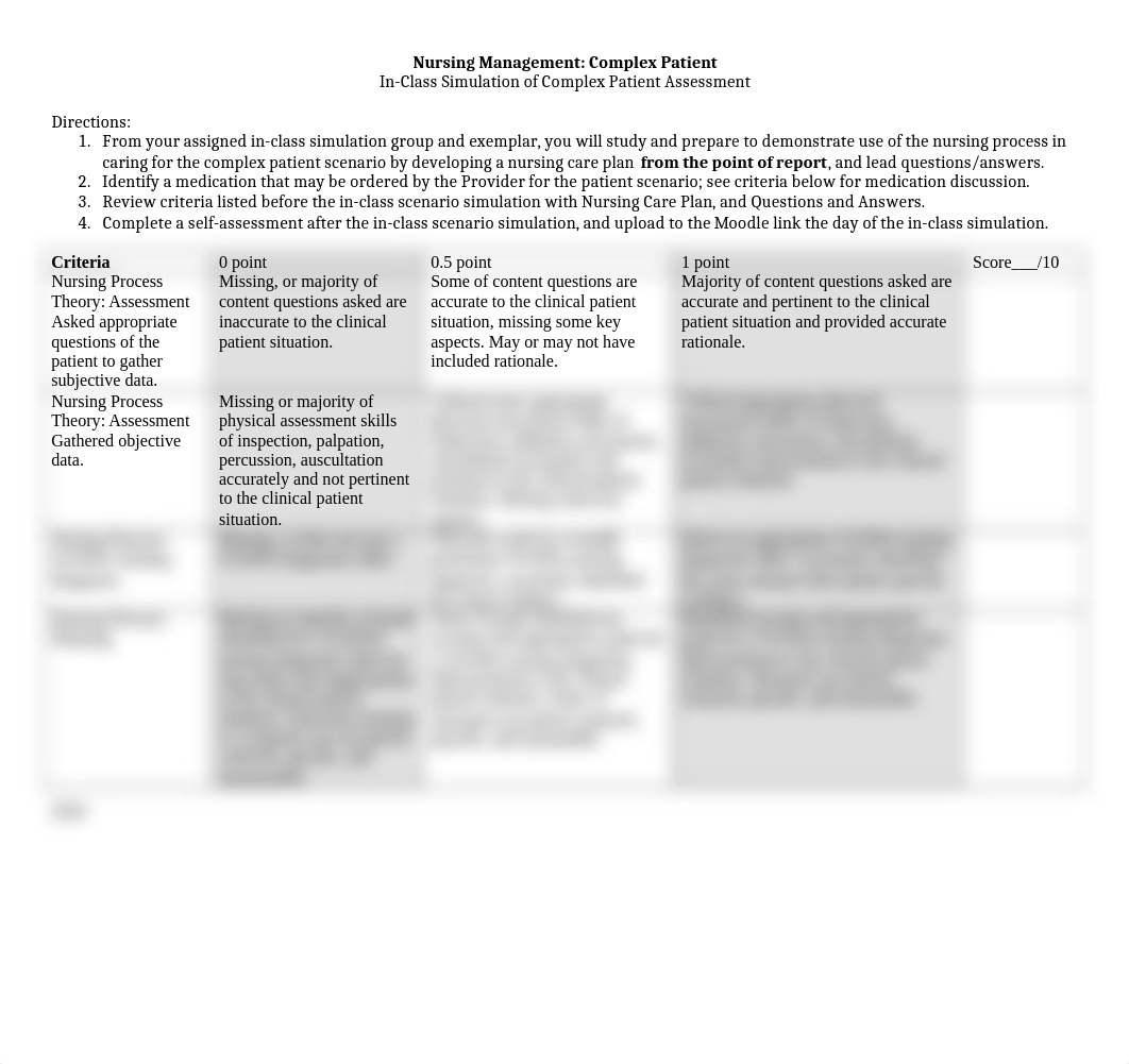 In-Class Scenario Simulation Nursing Care Plan Questions and Answers Rubric-1.docx_d9v93lw61b1_page1