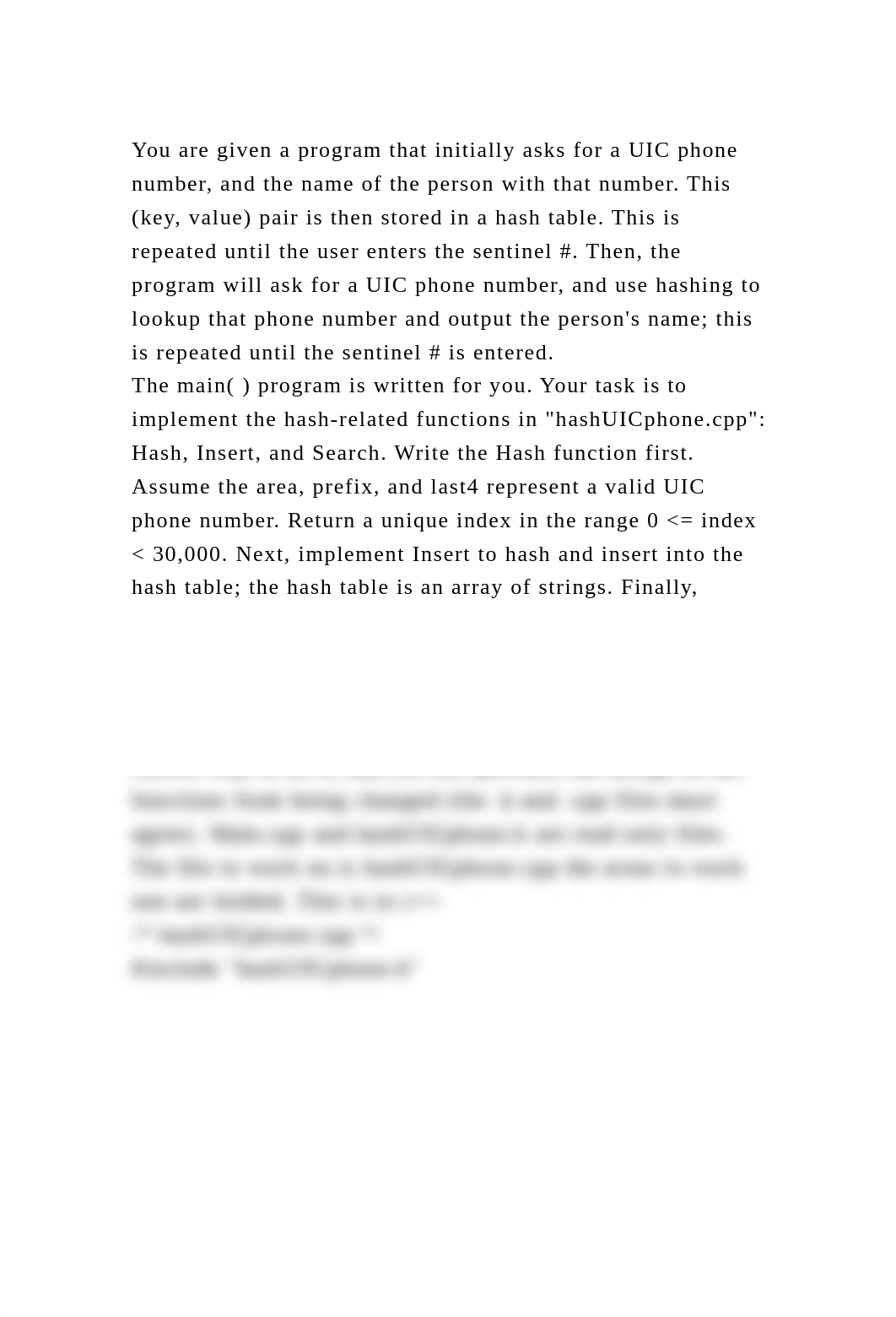 You are given a program that initially asks for a UIC phone number, .docx_d9vbmppj2fi_page2