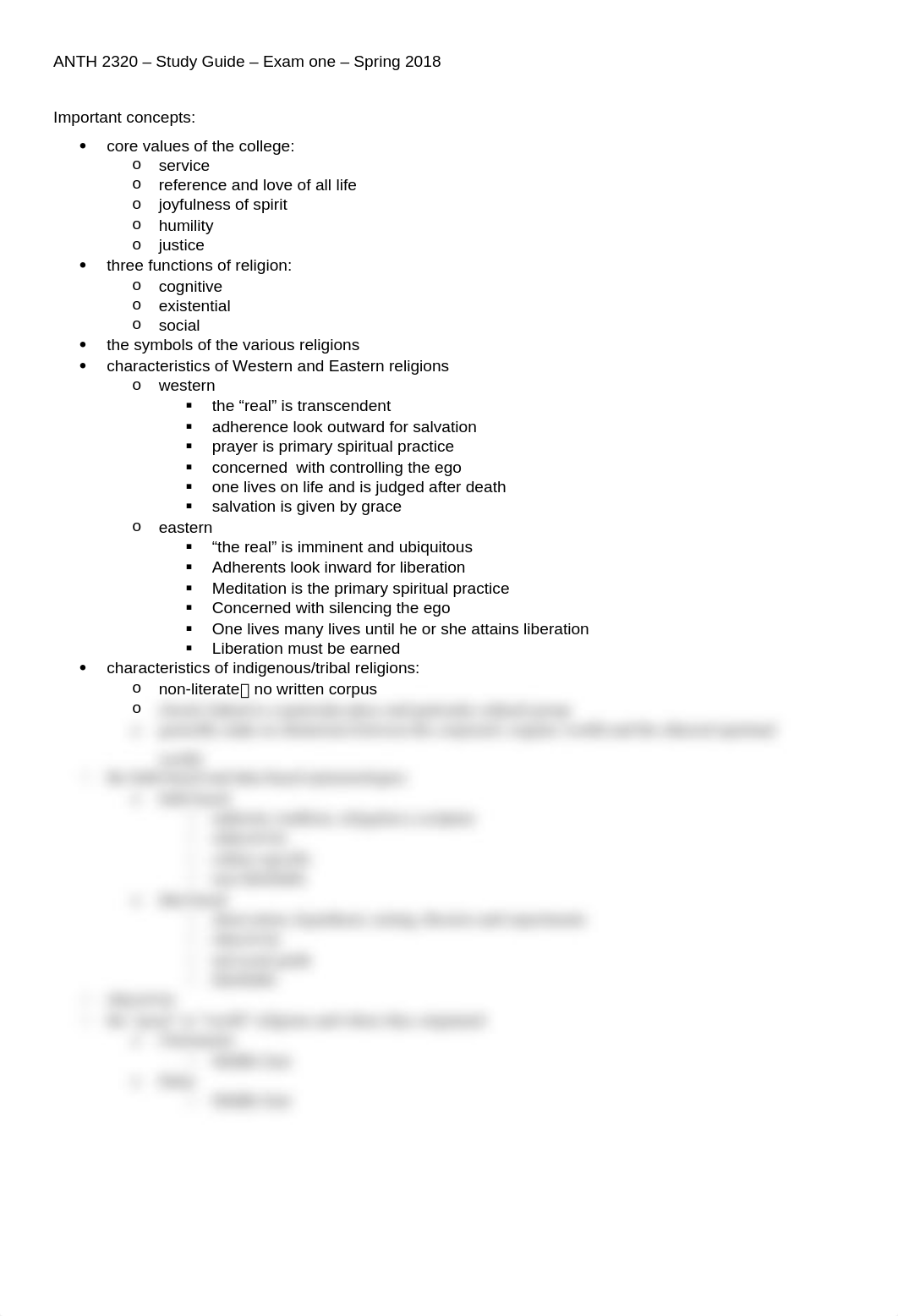 anth 2320 study guide - exam one- spring 2018.docx_d9vec7wpmz3_page1
